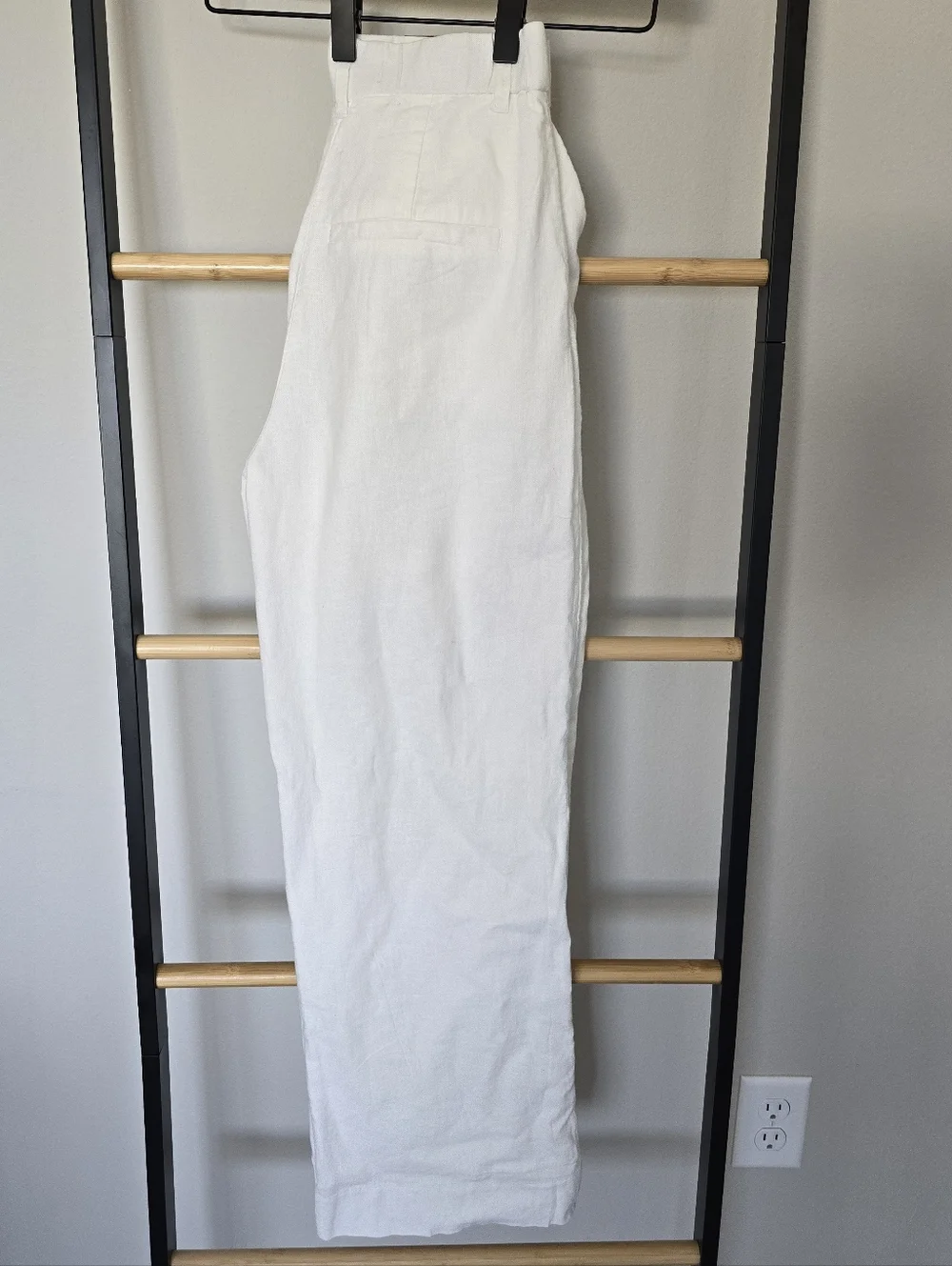 NWT A&F Sloane Tailored Linen Blend Wide Leg Pants Size XXS Short - Picture 11 of 12